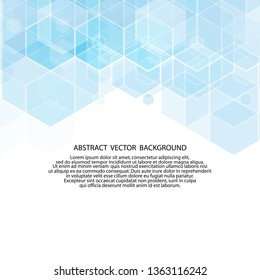 blue hexagon background. polygonal style. abstract vector illustration 