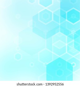 blue hexagon background. polygonal style. Vector template for presentation. abstract geometric design