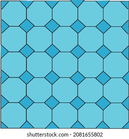 fondo hexagonal azul, mosaico, papel de pared y otros, ilustración vectorial