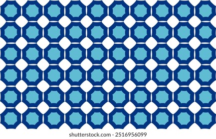 fundo de xadrez hexágono azul, sem costura abstrata geométrica azul hexágono padrão repetir estilo. design de imagem repleto para impressão de tecido, diamante branco