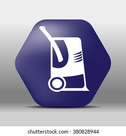 blue hexagon icon  or logo professional vacuum cleaner