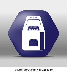 blue hexagon icon or logo white breadmaker