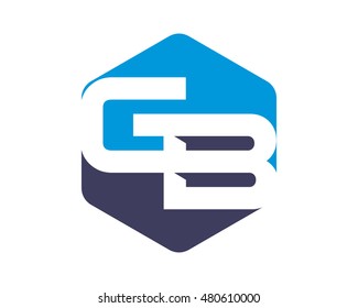 blue hexagon initial letter typography typeset alphabet font image vector icon
