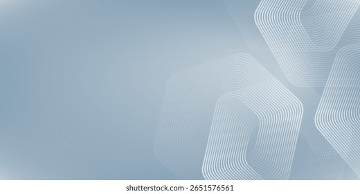 Blaue Sechsecklinien auf grauem Hintergrund. Geometrische Streifen Linie Kunst Design moderne einfache Kunst gut