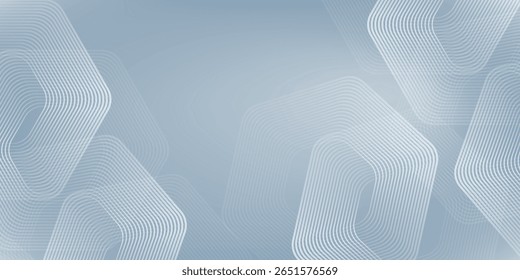 Blue hexagon lines on gray background. Geometric stripe line art design modern simple art good nice