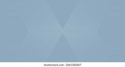 Linhas hexágono azuis no fundo cinza simples. Projeto de arte de linha de faixa geométrica