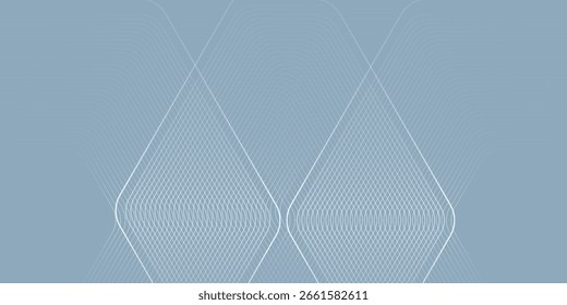 Blaue Sechsecklinien auf grauem, einfachem Hintergrund. Geometrische Streifenlinie Art Design Lichtlinie Farbverlauf