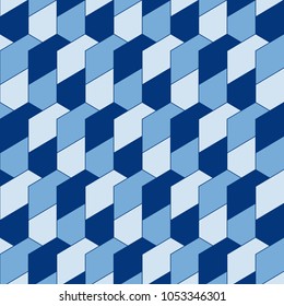  Blue hexagon overlap Background
