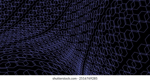 Blue Hexagon Pattern. Abstract Medical Chemical Technology Background. Hexagon Pattern for Tech Science Design, Vector Illustration. modern.