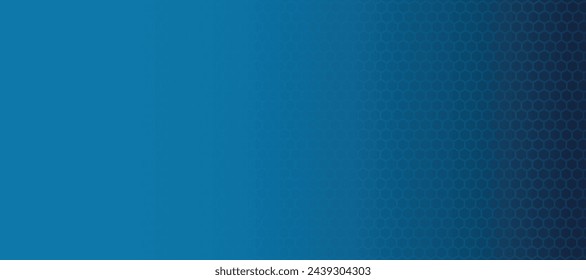 Blue hexagon seamless pattern banner. EPS10