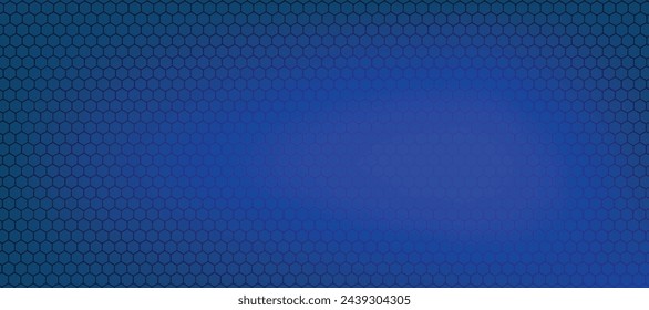 Banner de patrón sin costura hexagonal azul. EPS10