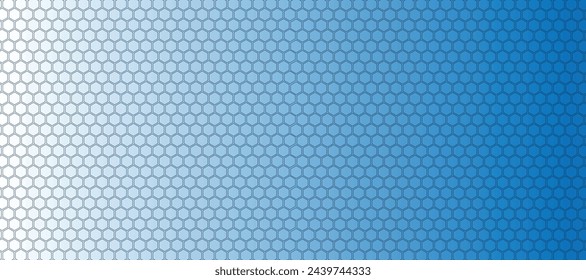 Blue hexagon seamless pattern banner. EPS10