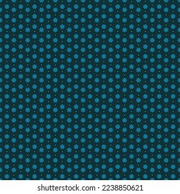 Blue hexagon shape on dark blue background in seamless pattern, vector illustration.