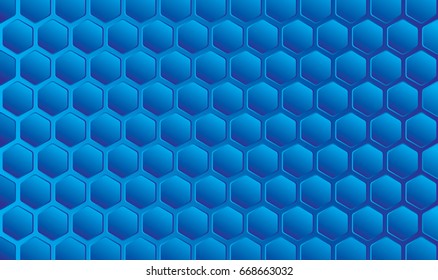 Blue Hexagon texture background.
