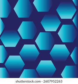Blue hexagon tile background blue premium vector 