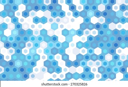 blue hexagon vector background design.geometric background.