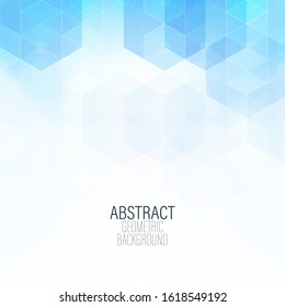 Blue hexagon vector background template. Medicine and science background.