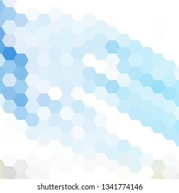 blue hexagon with white hexagon. polygonal style 
