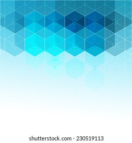 Blue hexagonal background