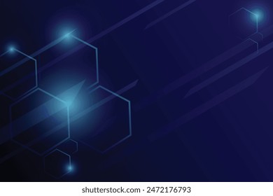 blue hexagonal background. Abstract background. Sport and trendy wallpaper concept. Technology geometric shapes. Vector illustration.