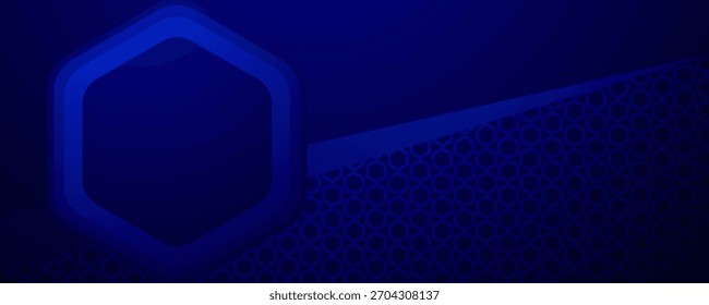 Blue hexagonal digital design background