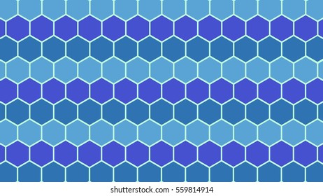 Blue hexagonal geometric background. Vector design