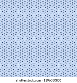 Blue Hexagonal geometric seamless pattern background