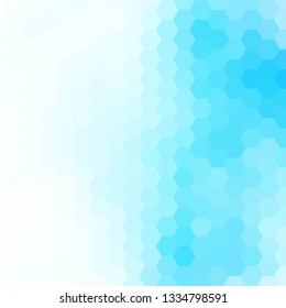 blue hexagonal illustration.  geometric design. layout for advertising 