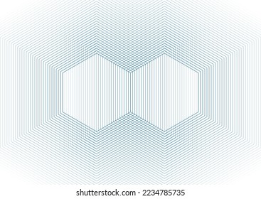 Blue hexagonal lines abstract futuristic technology background. Vector design
