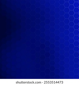 Blue hexagonal pattern background design.