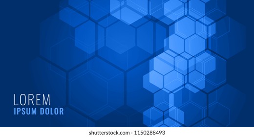 blue hexagonal shape medical background concept