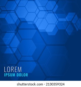 blue hexagonal shape medical background concept