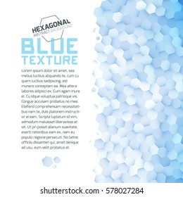 Blue hexagonal texture background