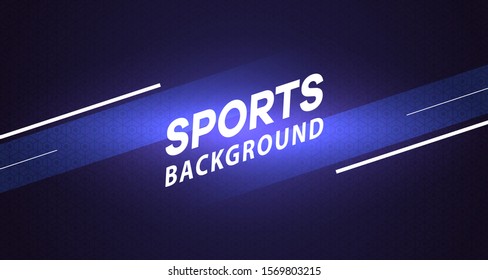 Blue with hexagonal texture  sports background design