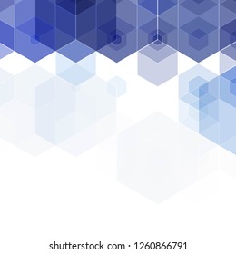 blue hexagons layout for advertising. background for presentation. vector abstract illustration