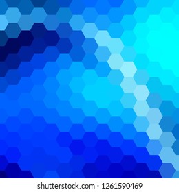 blue hexagons. presentation layout