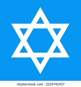 Blue Hexagram Triangle Star des jüdischen David Judaism Logo Icon Sigil Symbol Emblem Zeichen Vektor EPS PNG Transparent Kein Hintergrund