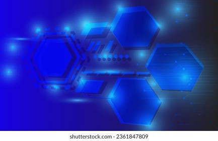 blue hi tech technology networking connection abstract background