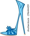 Blue High Heel Shoe