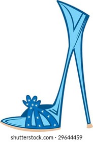 Blue High Heel Shoe