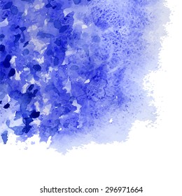 Blue high resolution watercolor background.