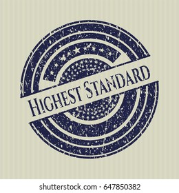 Blue Highest Standard rubber grunge texture stamp