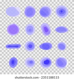 Blue highlight marker circle frame set vector illustration. Vector illustration