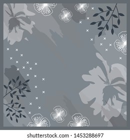 blue hijab pattern with abstract design