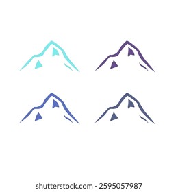 BLUE HILLS SIGN SYMBOL LOGO VECTOR ISOLATED ON WHITE

