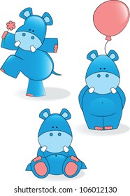 Blue hippos