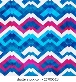 blue hipster seamless pattern 
