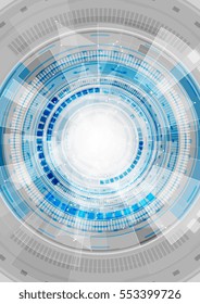 Blue hi-tech abstract gears modern background. Vector design eps 10