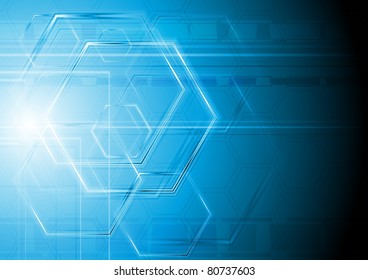 Diseño de alta tecnología azul. Ilustración vectorial eps 10