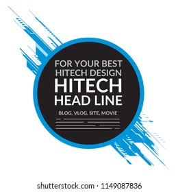 Blue Hi-Tech element circle form